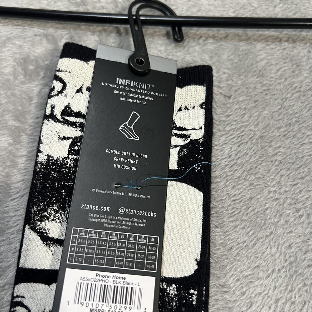 Stance E.T. Socks Mens Large Glow in the Dark Infiknit Phone Home Movie Novelty - Picture 4 of 4